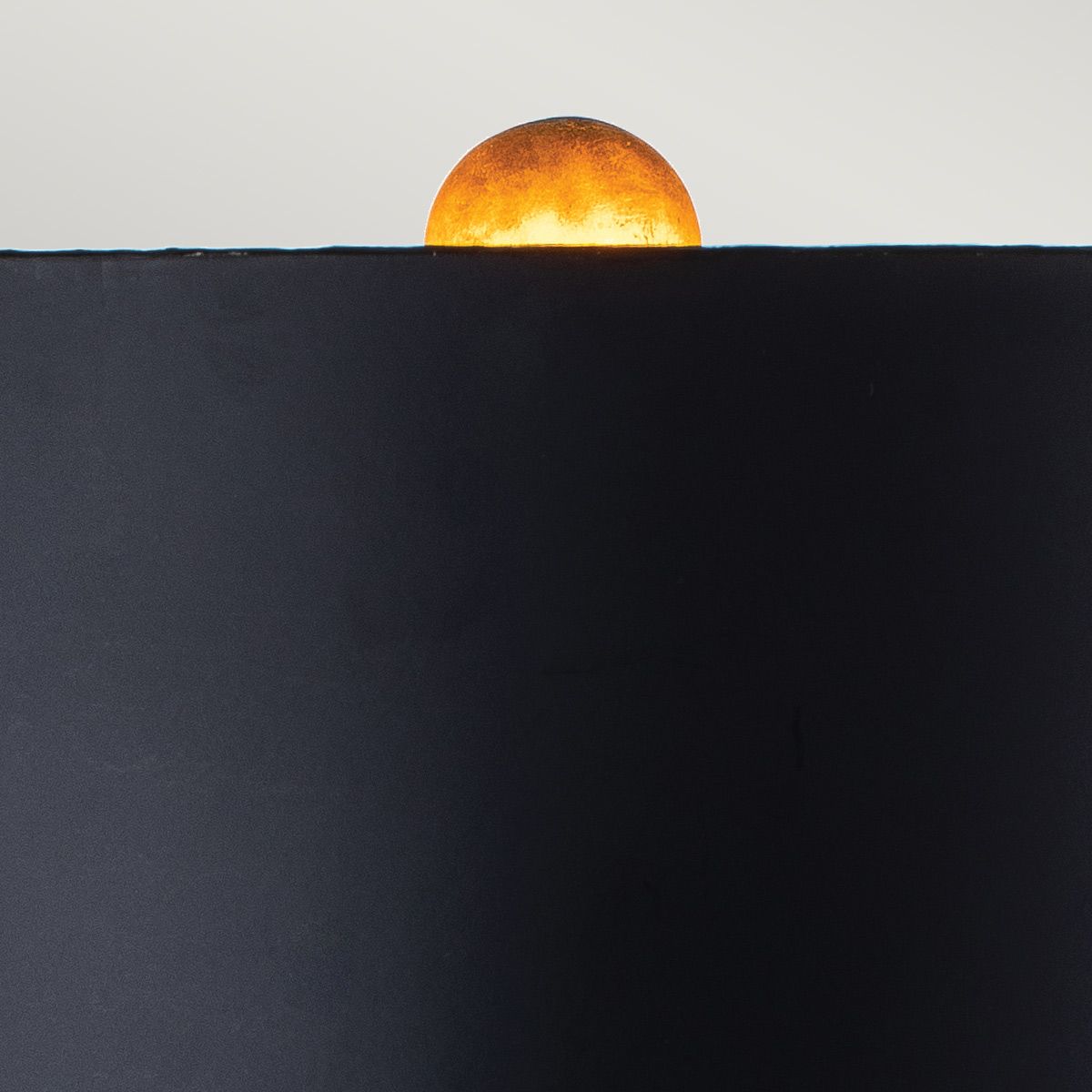 Camilia Table Lamp in Antique Gold and Black with Black Shade
