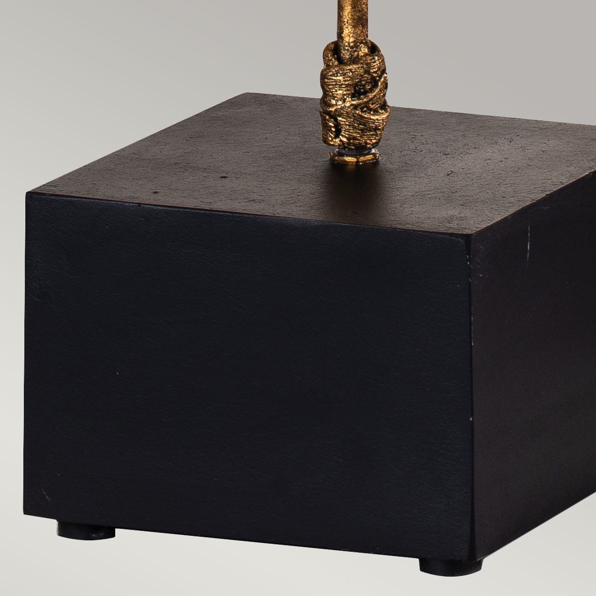 Camilia Table Lamp in Antique Gold and Black with Black Shade