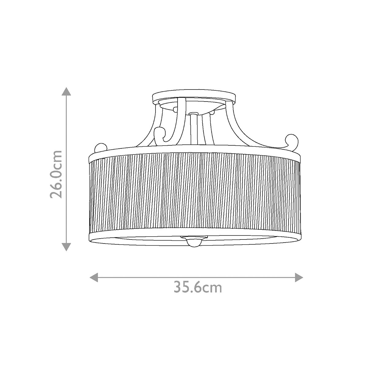 Abbey Light Semi-Flush Light in Silver Sand