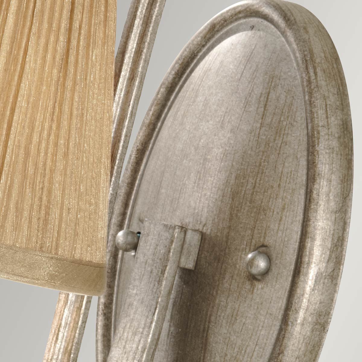 Abbey Light Wall Light In Silver Sand