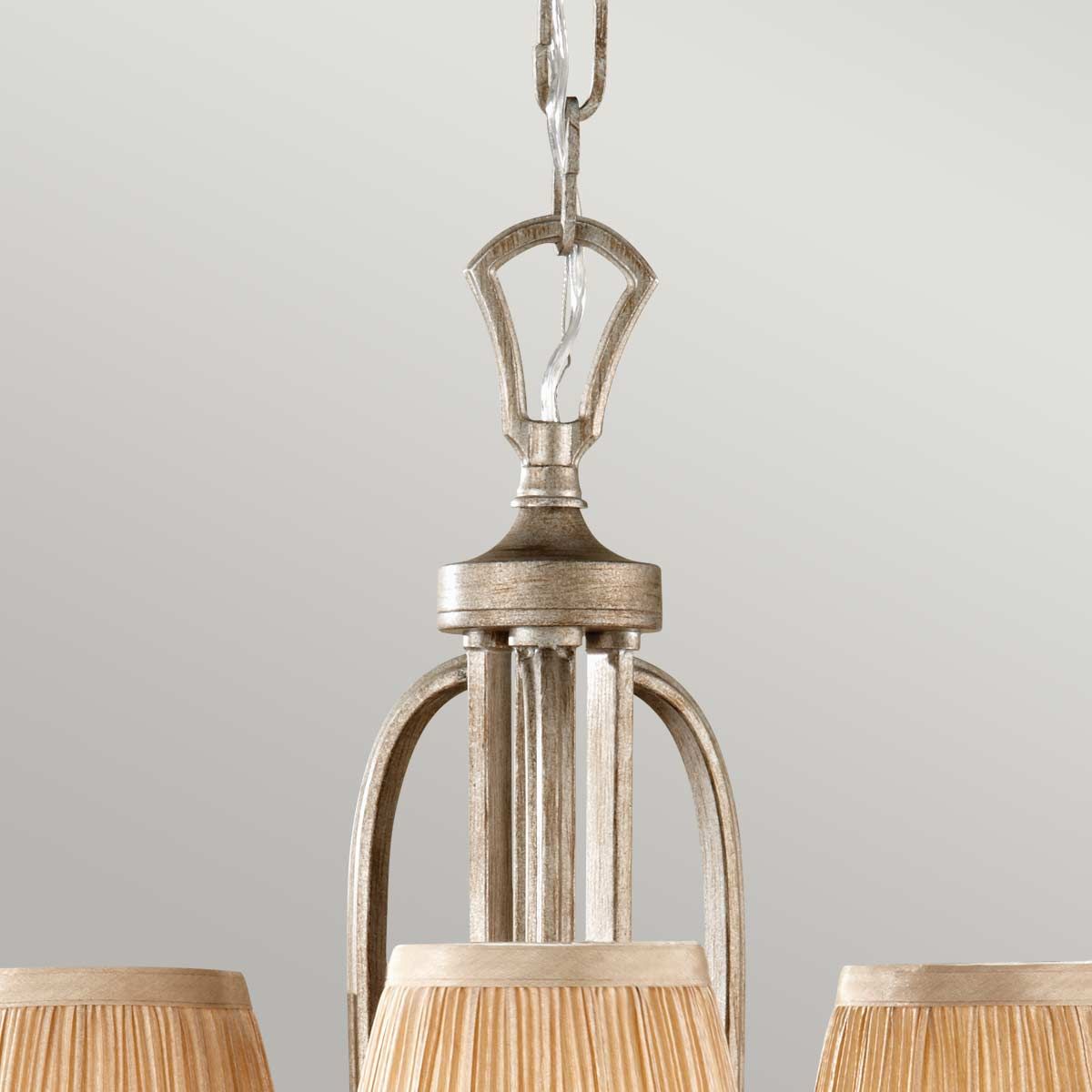 Abbey Light Chandelier In Silver Sand