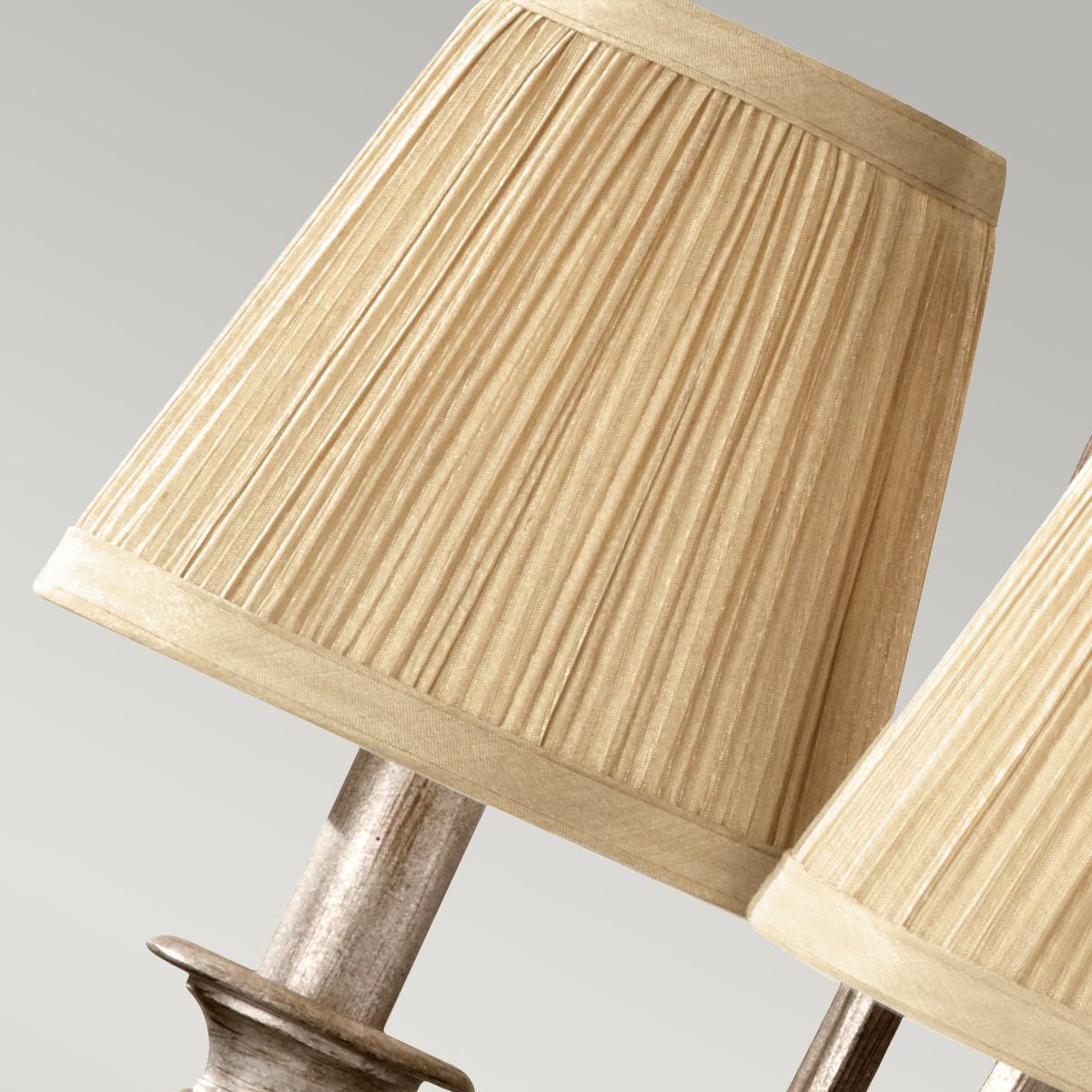 Abbey Light Chandelier In Silver Sand