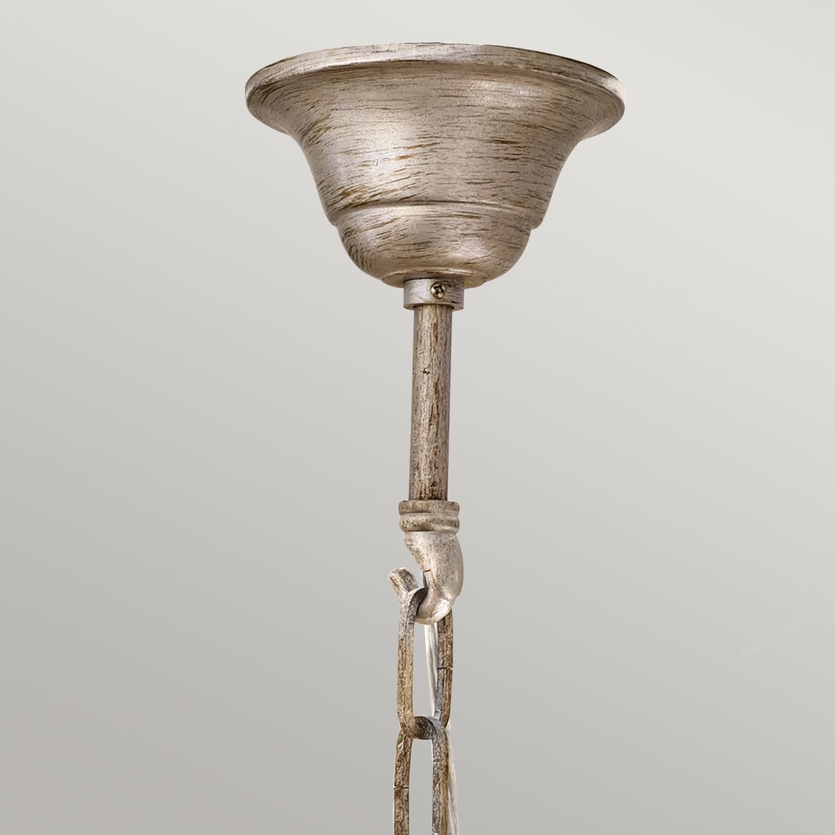 Abbey Light Chandelier In Silver Sand