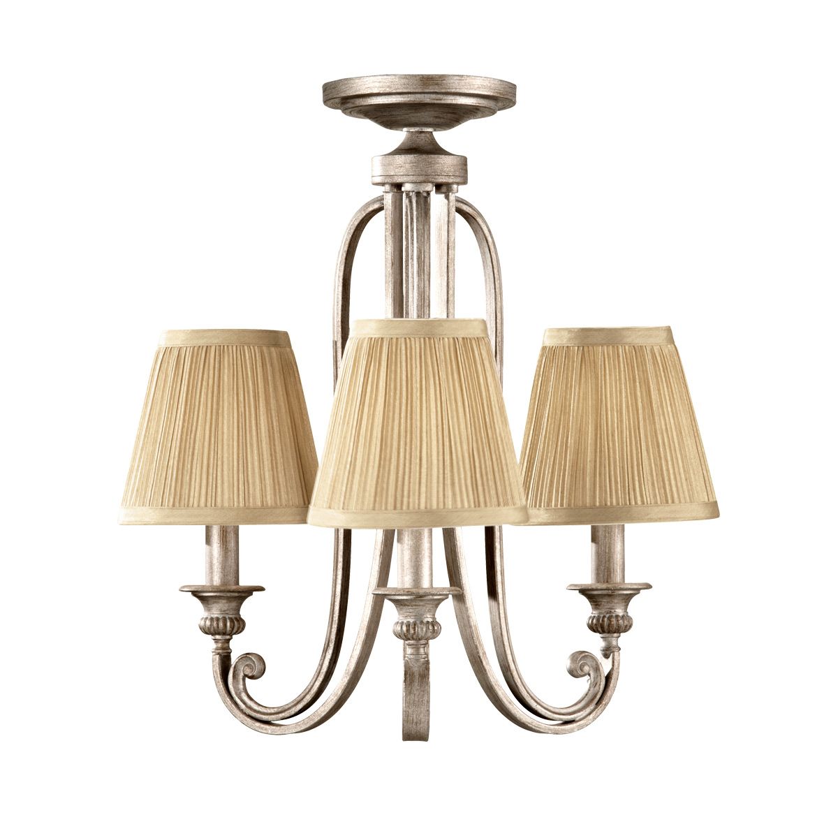 Abbey Light Chandelier In Silver Sand