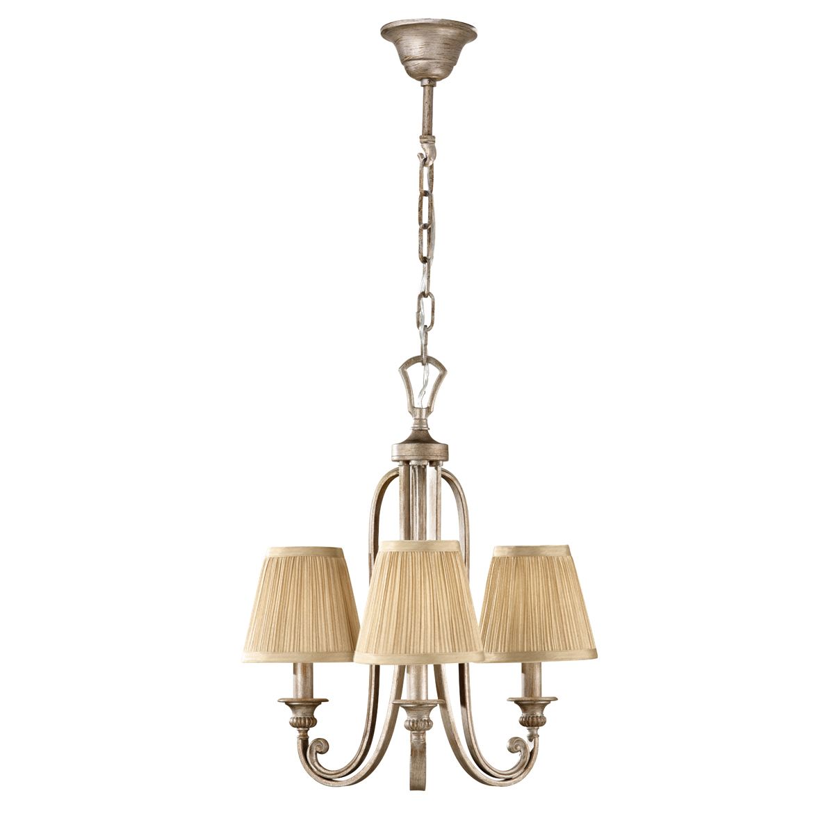 Abbey Light Chandelier In Silver Sand