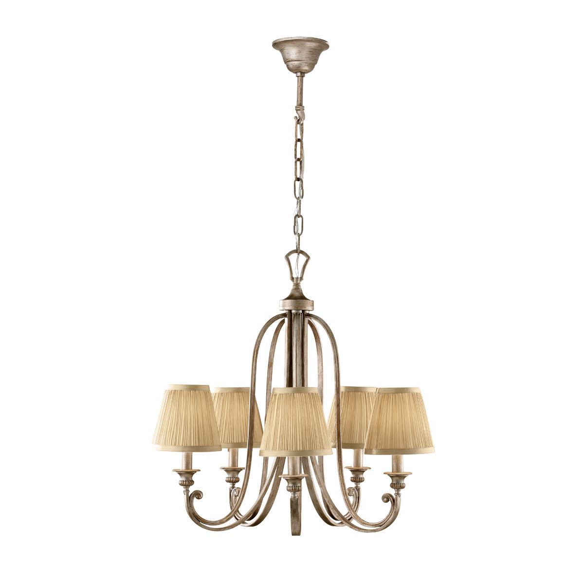 Abbey Light Chandelier in Silver Sand