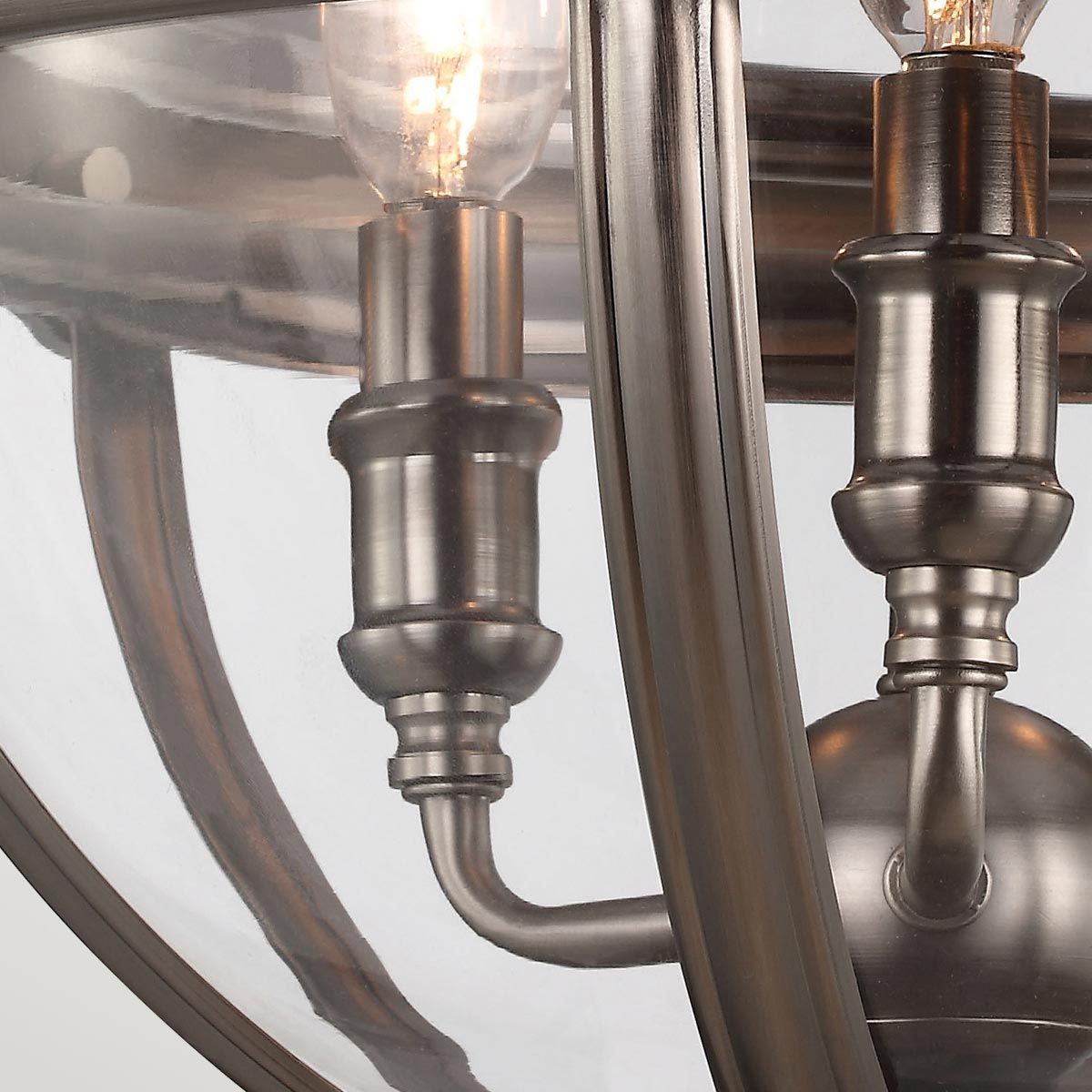 Adams Light Pendant Chandelier In Antique Nickel