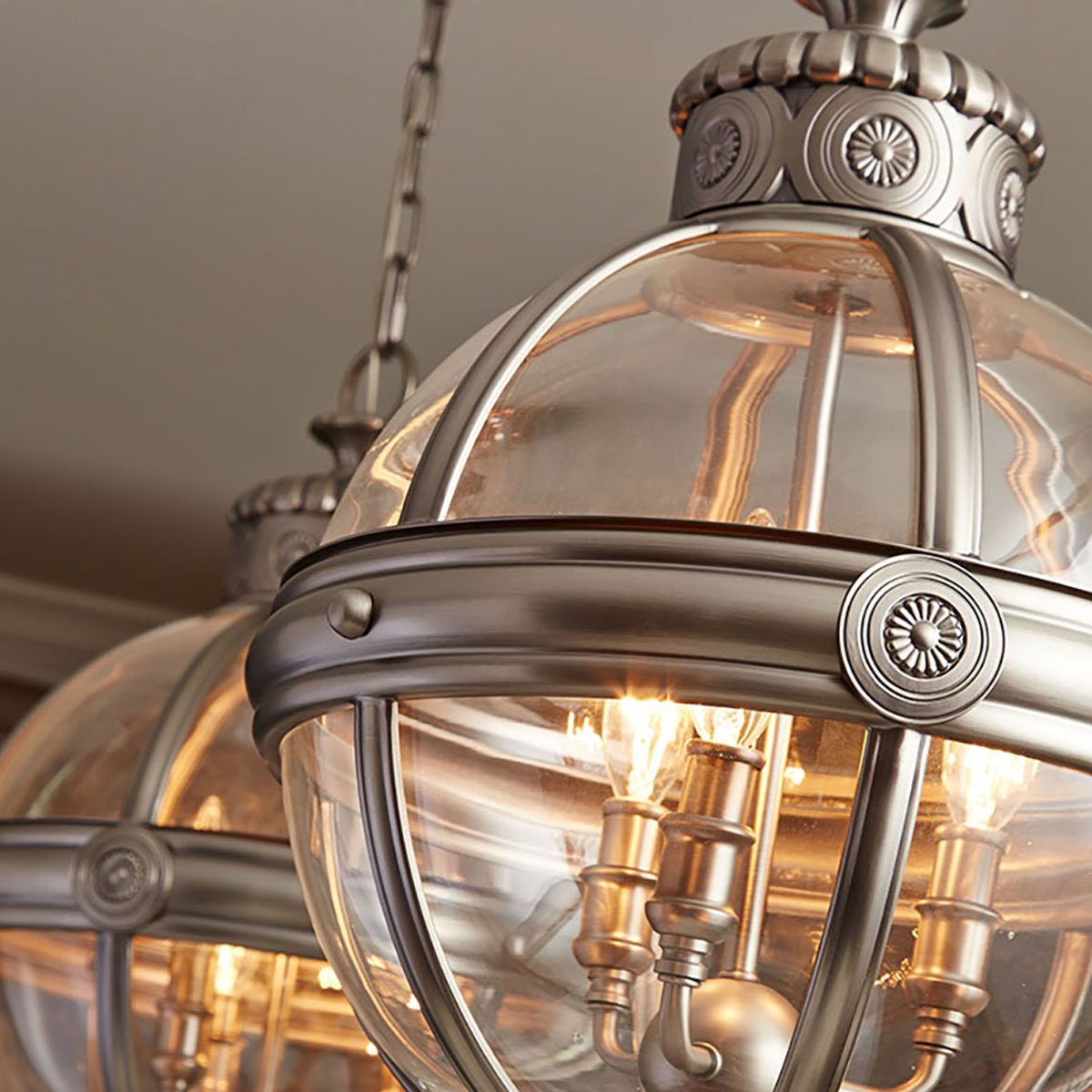 Adams Light Pendant Chandelier In Antique Nickel