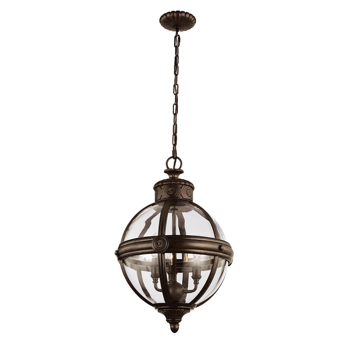 Adams Light Pendant Chandelier in British Bronze