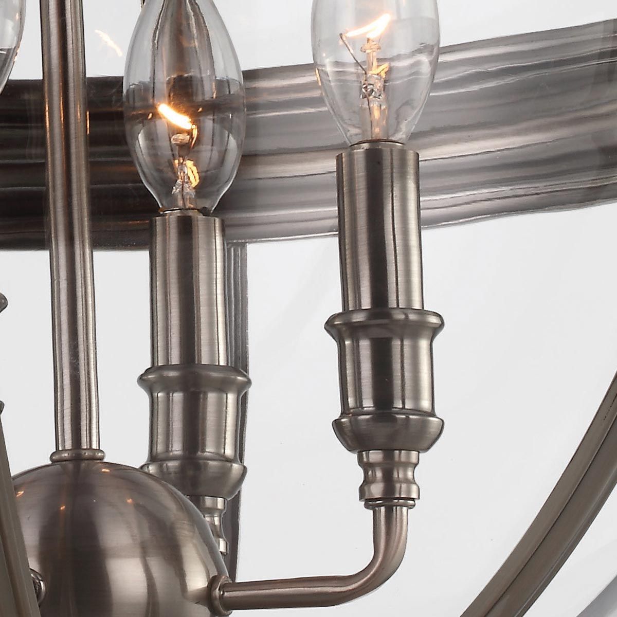 Adams Light Pendant Chandelier In Antique Nickel