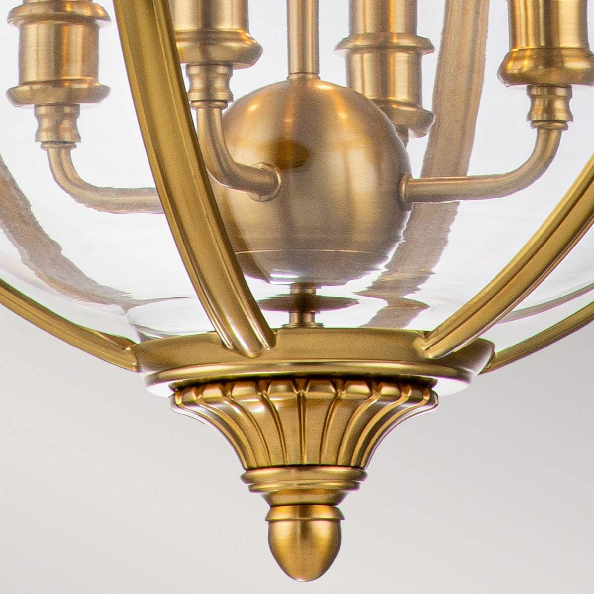 Adams Light Pendant Chandelier In Burnished Brass