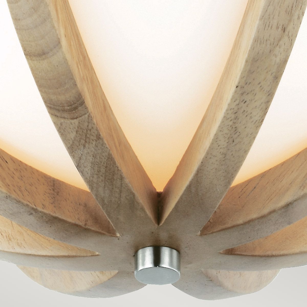 Allier Light Flush in Light Wood/Brushed Steel