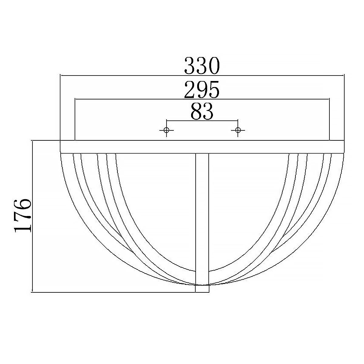 Allier Light Flush in Light Wood/Brushed Steel