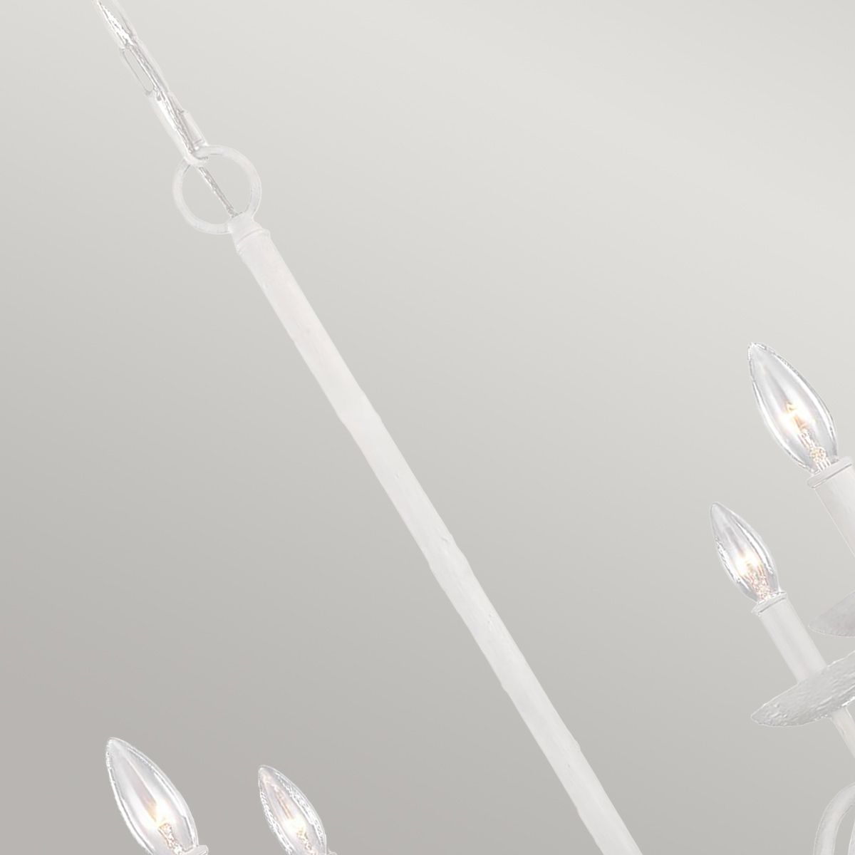 Annie In Light Chandelier In Textured Plaster White
