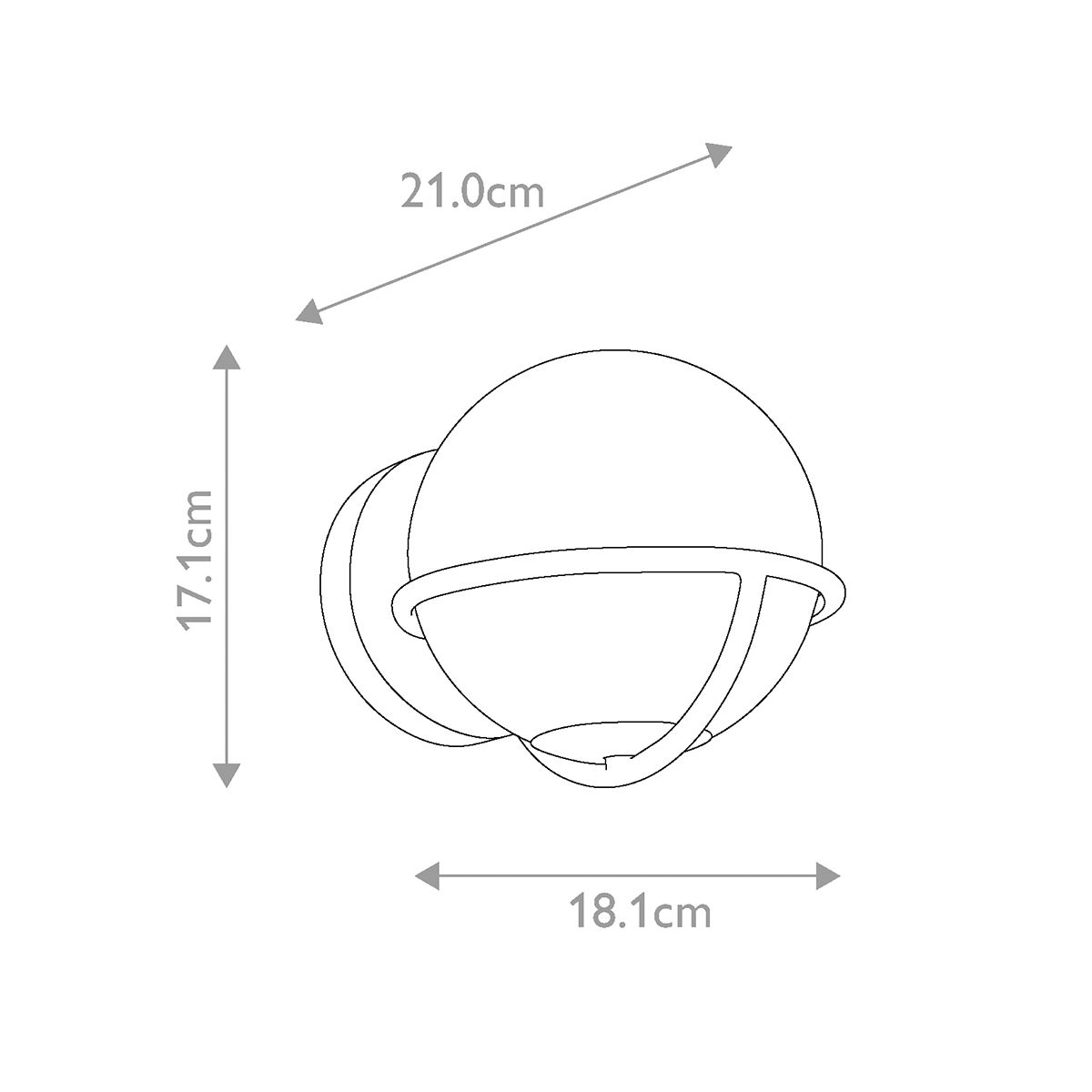 Apollo Light Wall Light in Polished Nickel