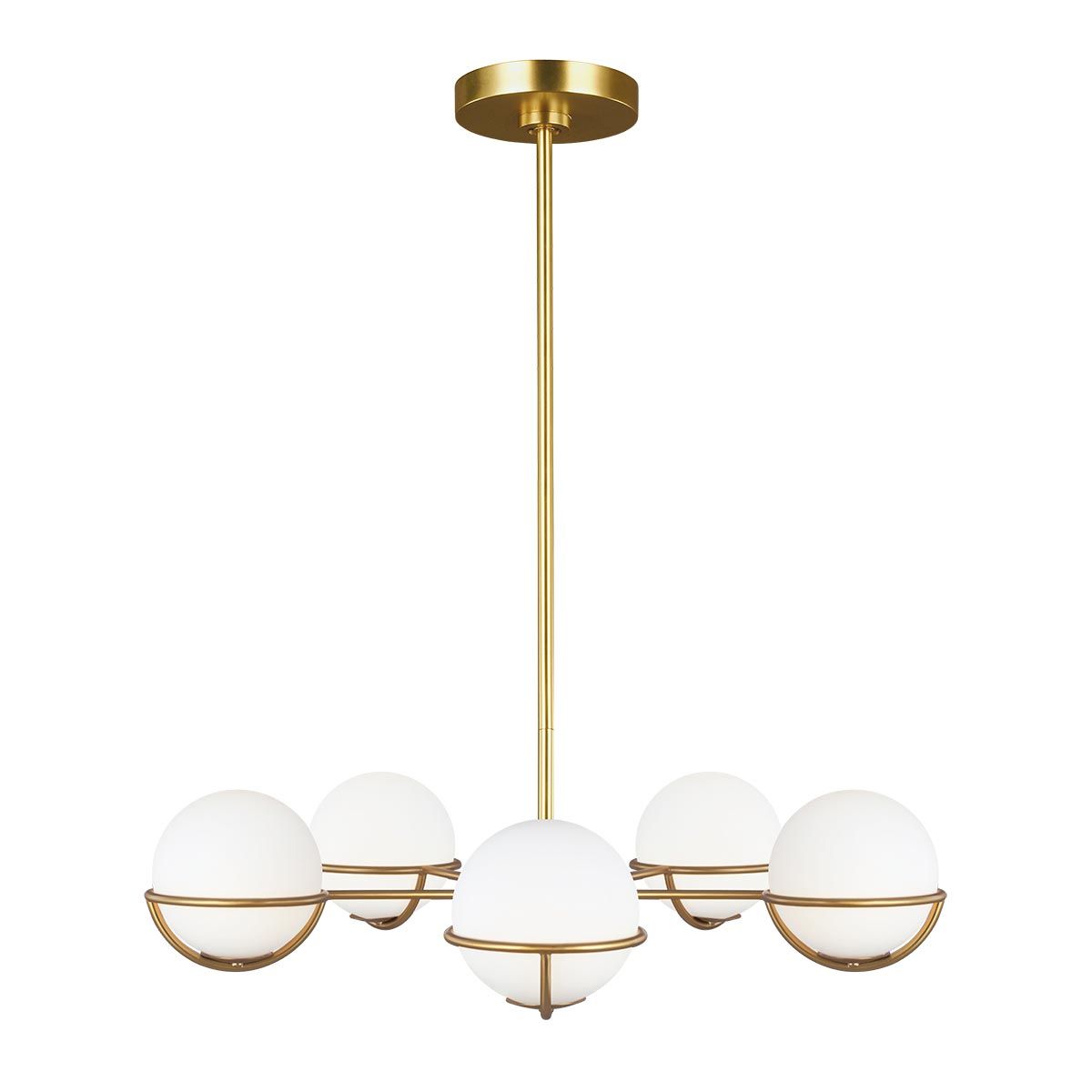 Apollo Light Chandelier in Burnished Brass