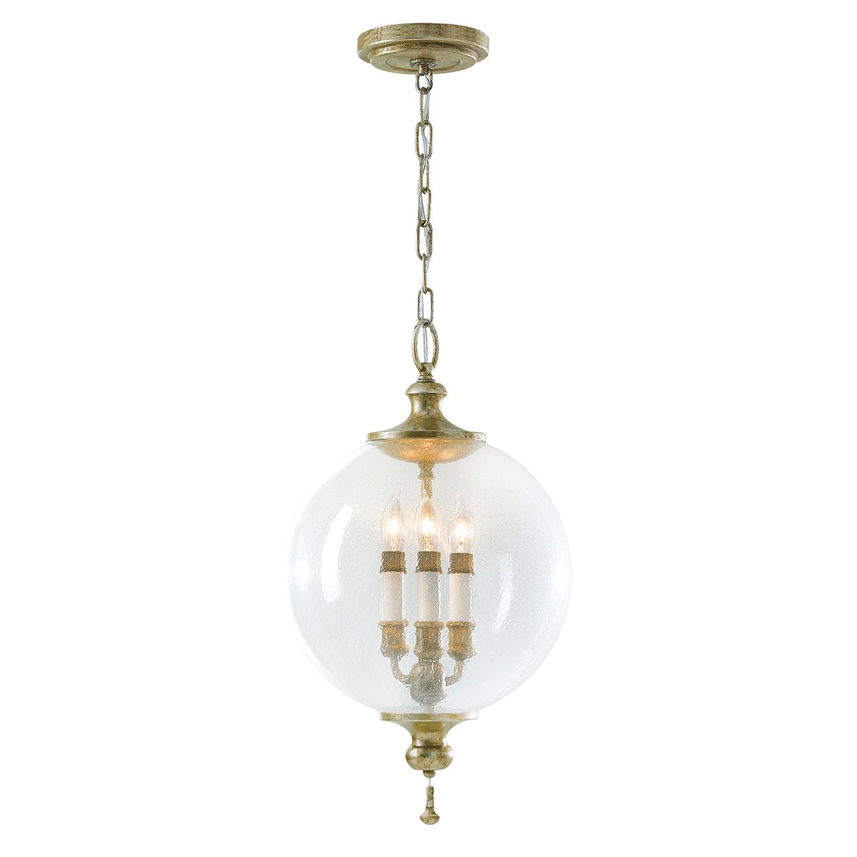Argento Light Pendant Light in Oxidized Silver Leaf