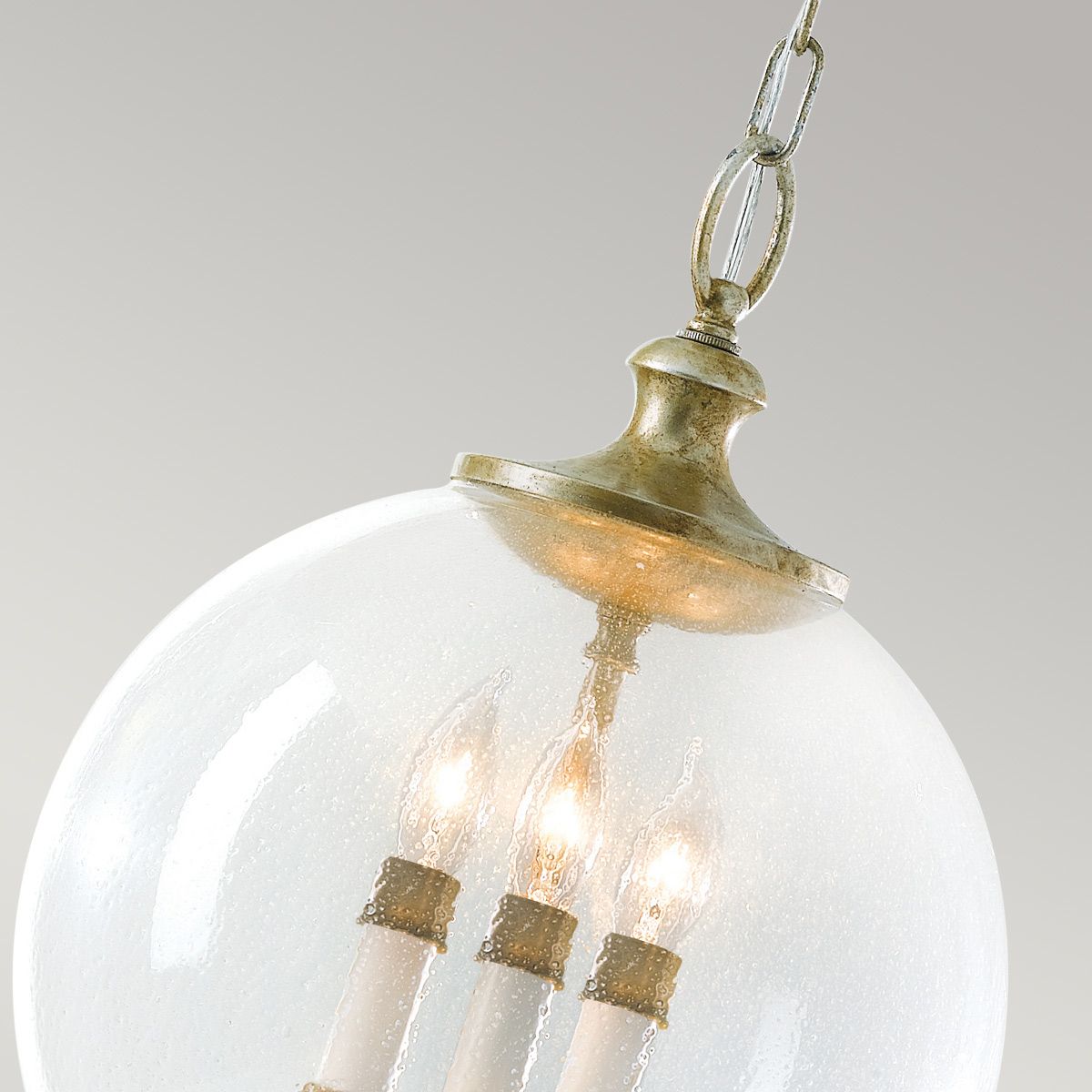 Argento Light Pendant Light in Oxidized Silver Leaf