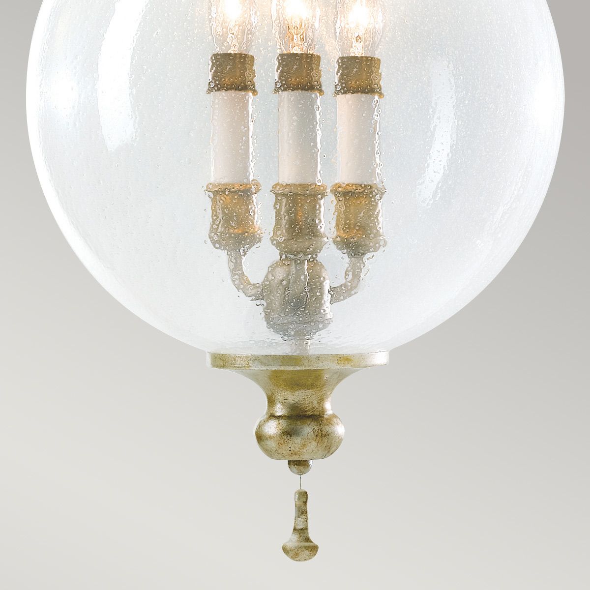 Argento Light Pendant Light in Oxidized Silver Leaf