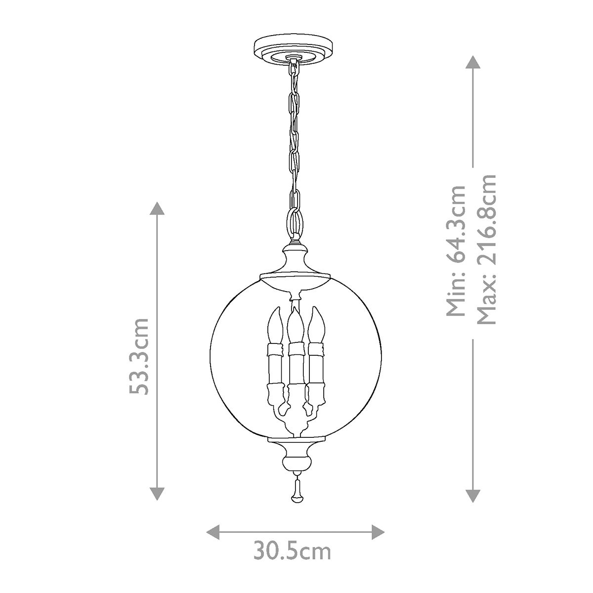 Argento Light Pendant Light in Oxidized Silver Leaf