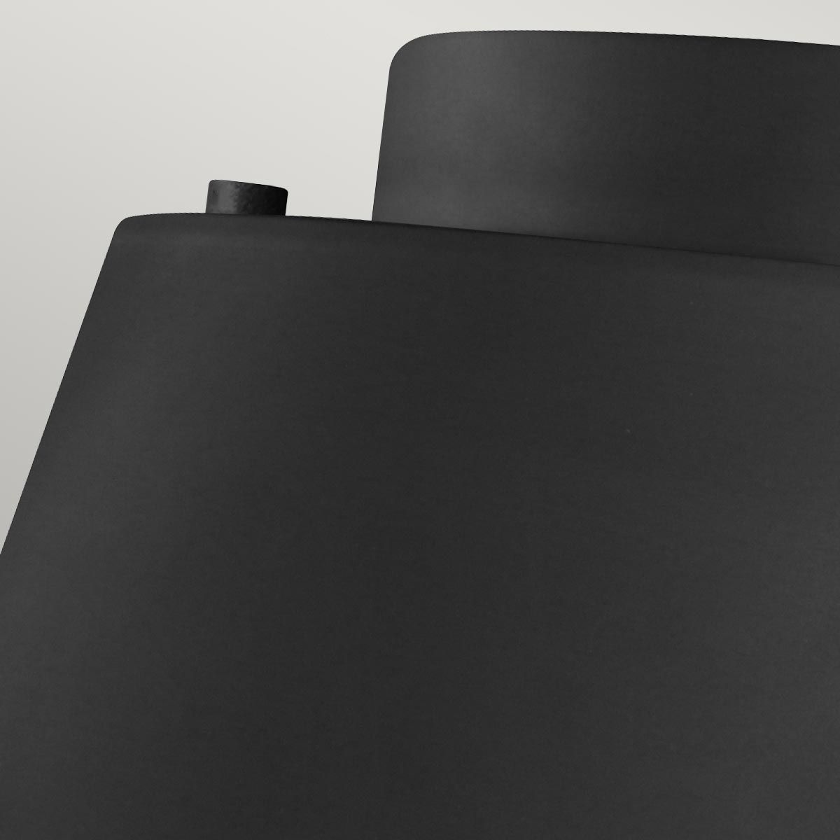Asher Light Flush Light in Midnight Black & Gold