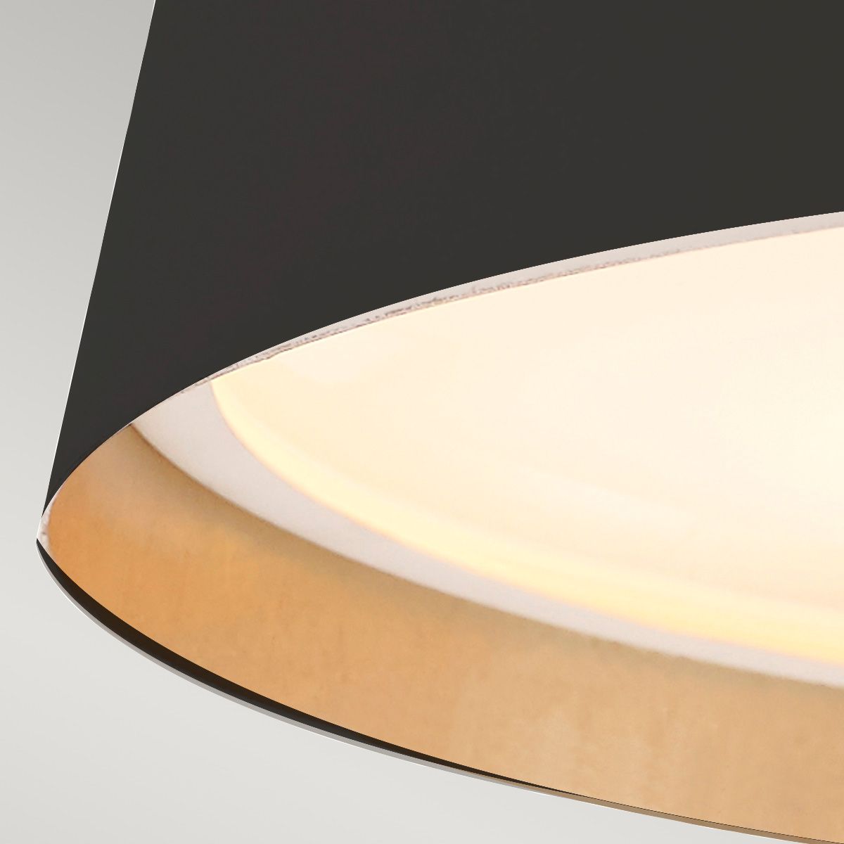 Asher Light Flush Light in Midnight Black & Gold