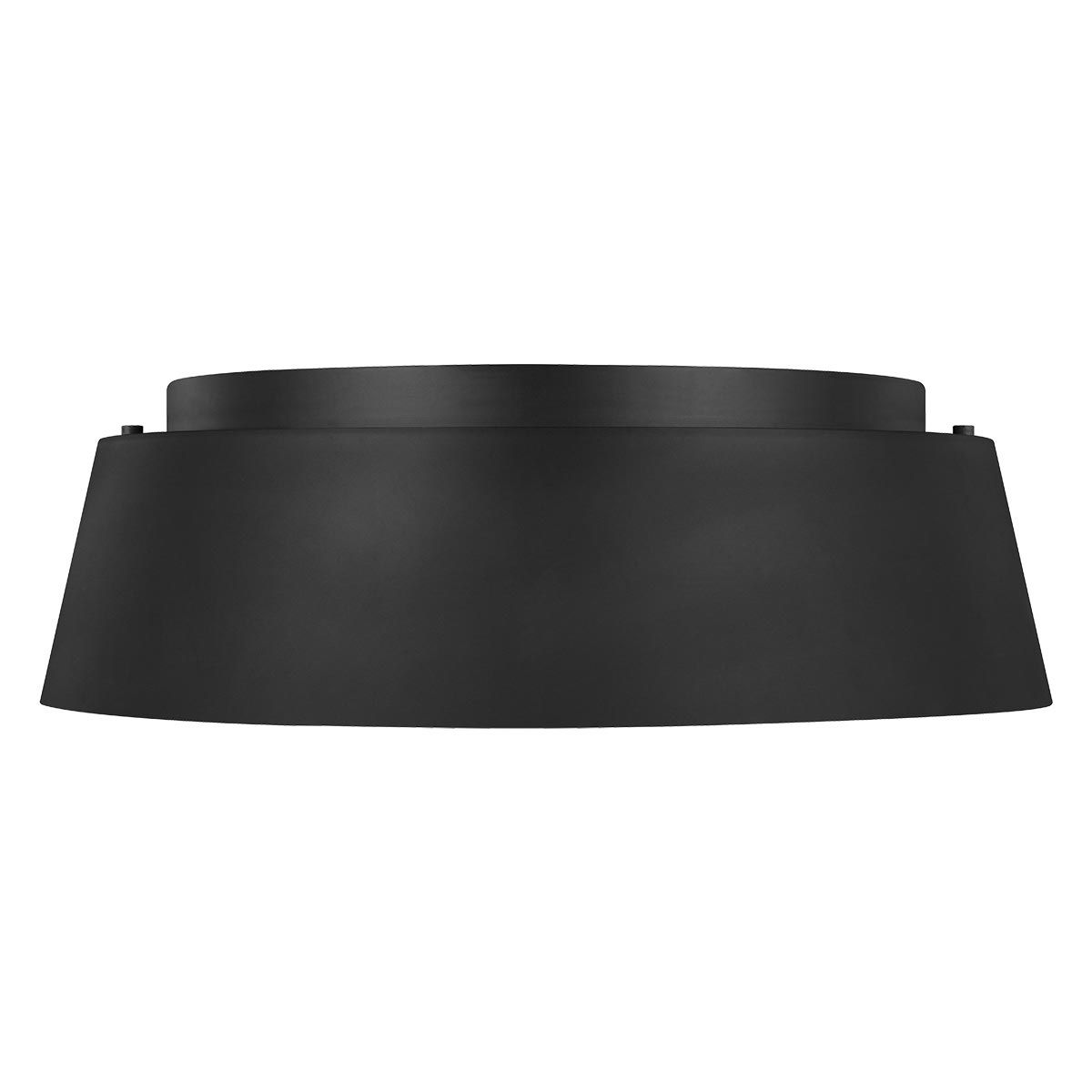 Asher Light Flush Light in Midnight Black & Gold