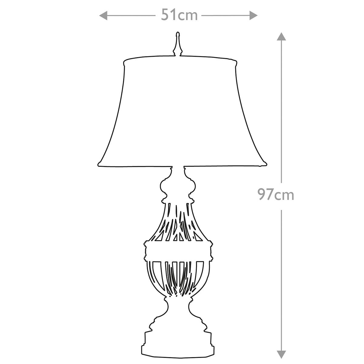 Augustine In Light Table Lamp Antique Brown with Ivory Shade