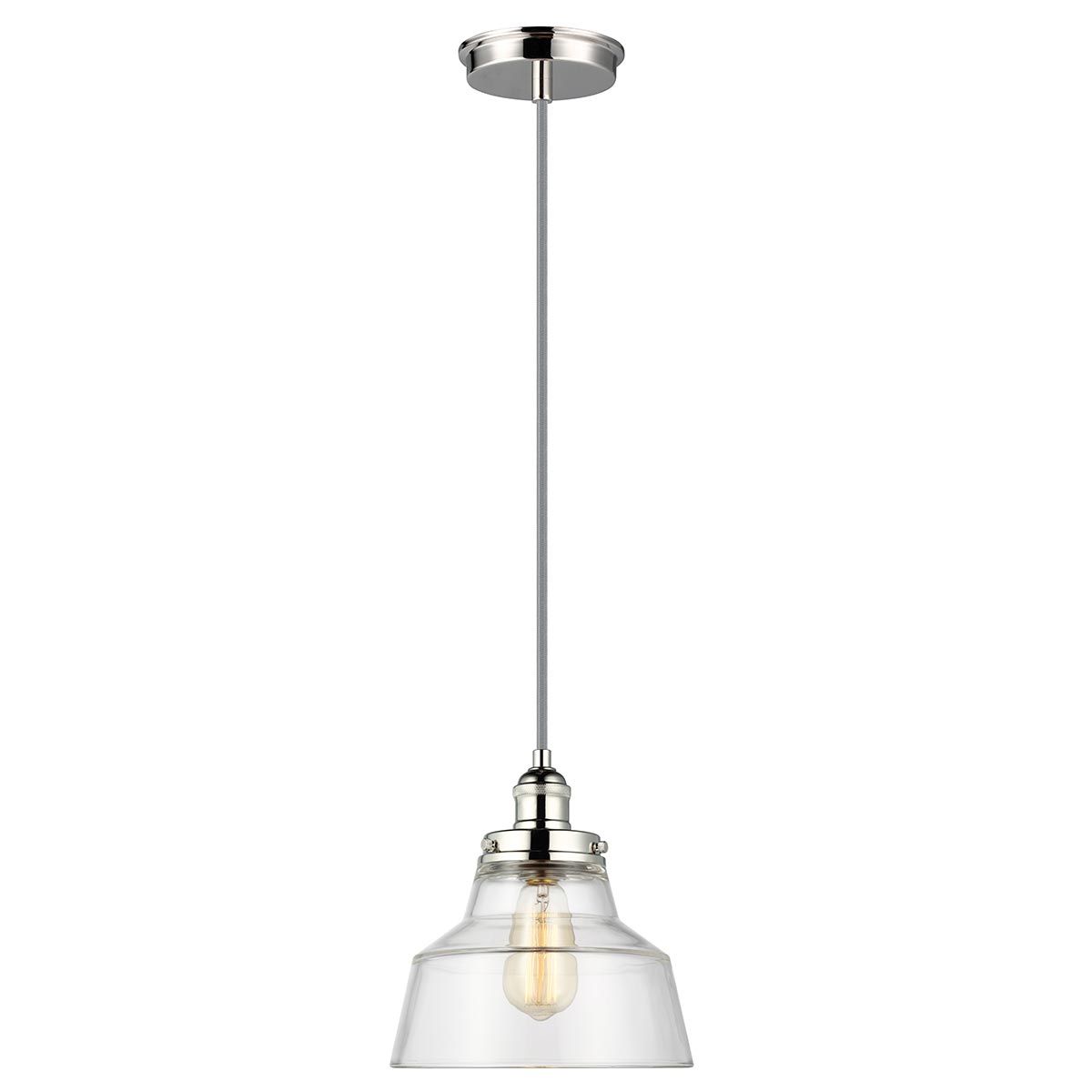 Baskin Light Pendant in Polished Nickel