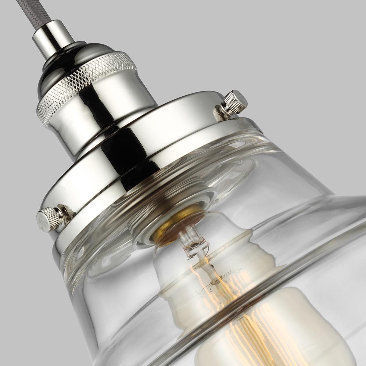 Baskin Light Pendant in Polished Nickel