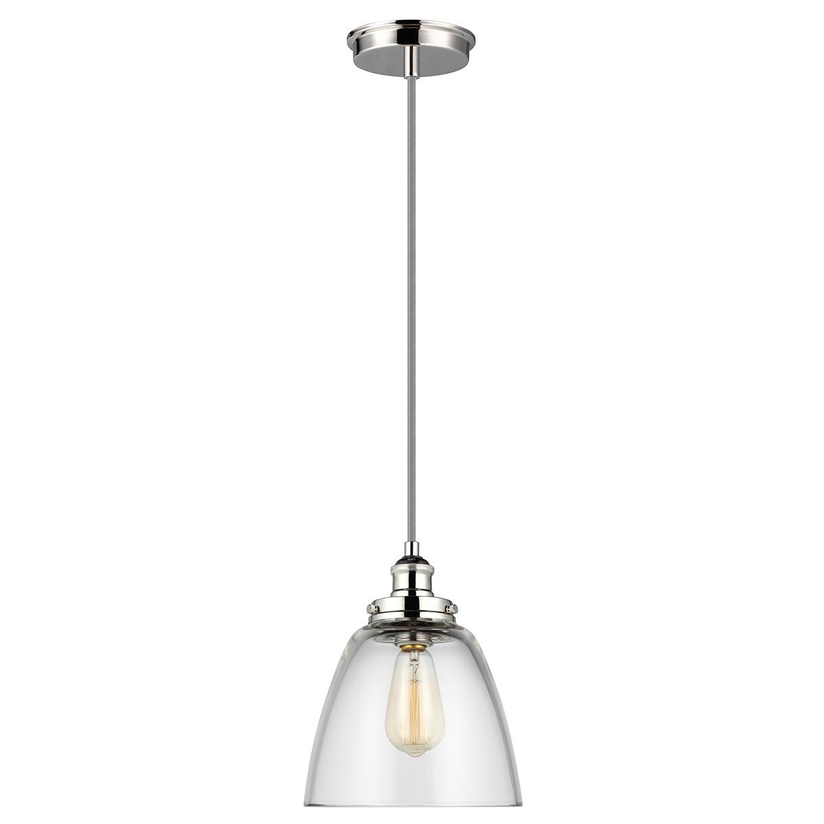 Baskin Light Pendant in Polished Nickel