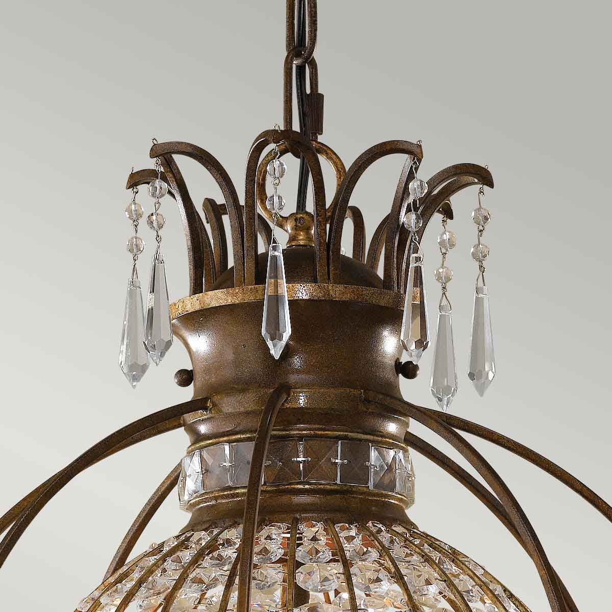 Bellini Light Chandelier in Oxidized Bronze/British Bronze