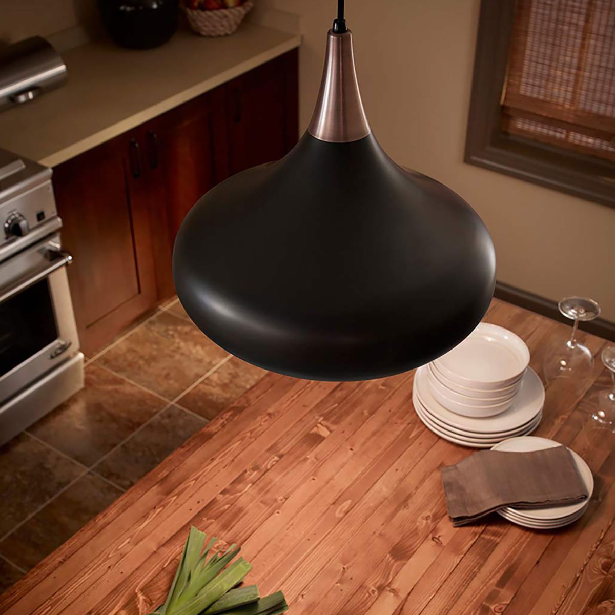Beso Light Medium Pendant in Dark Bronze