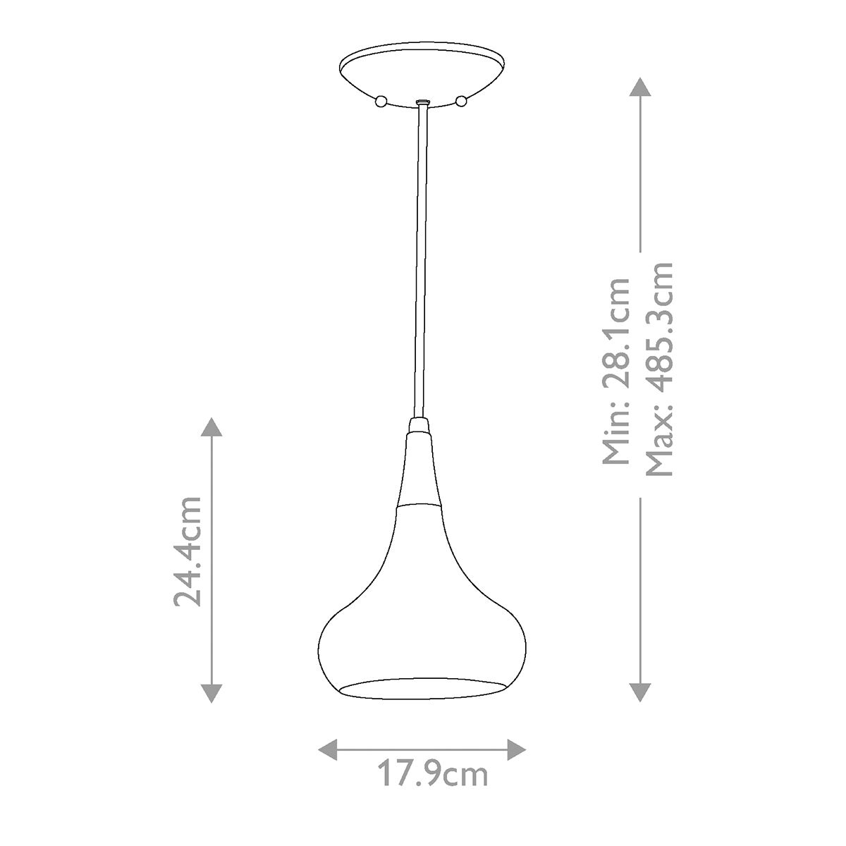 Beso Light Mini Pendant in Brushed Steel