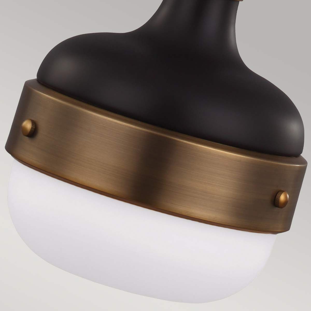 Cadence Mini Pendant in Dark Antique Brass Matte Black