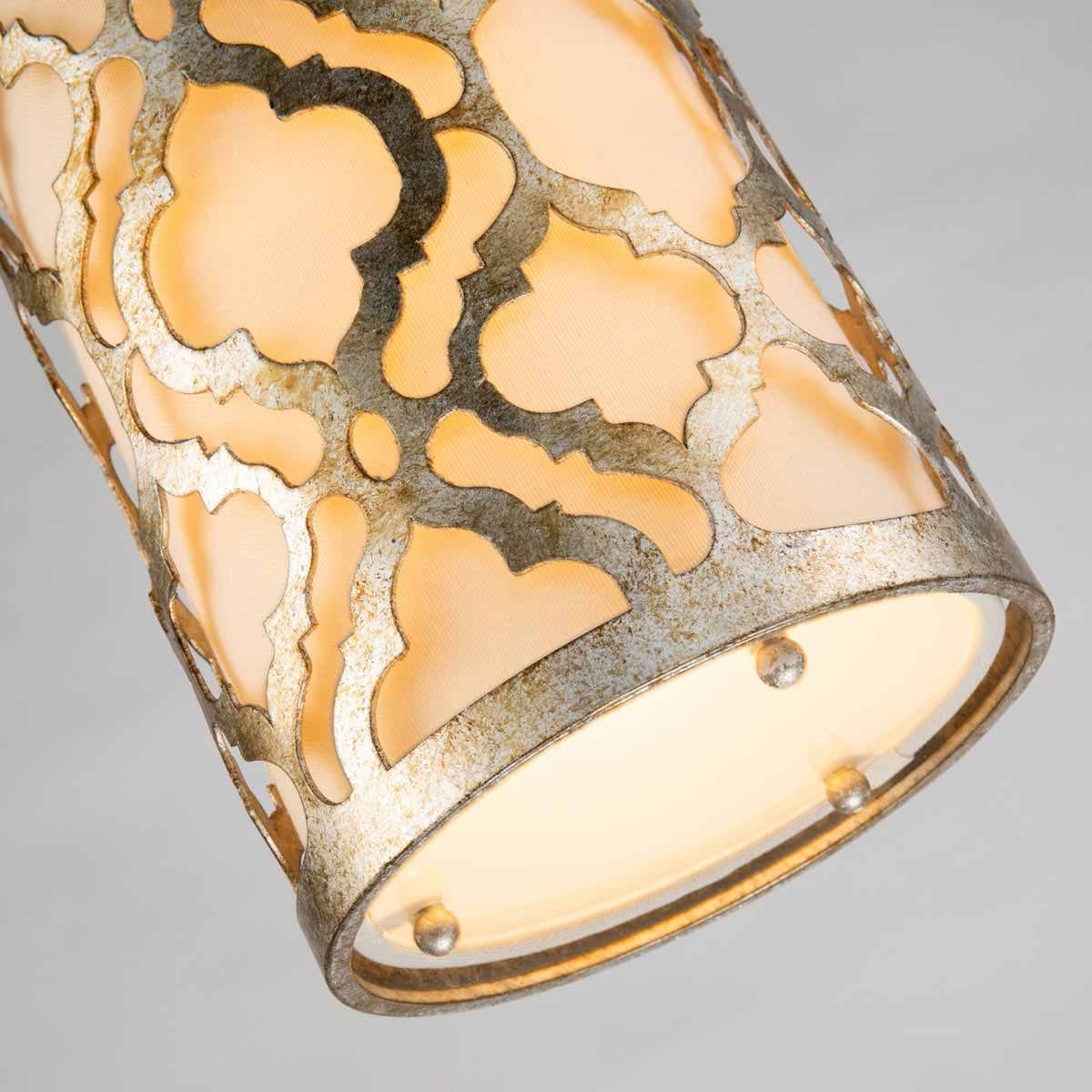 Arabella Light Duo Mount Mini Pendant in Distressed Gold, Ivory Shade