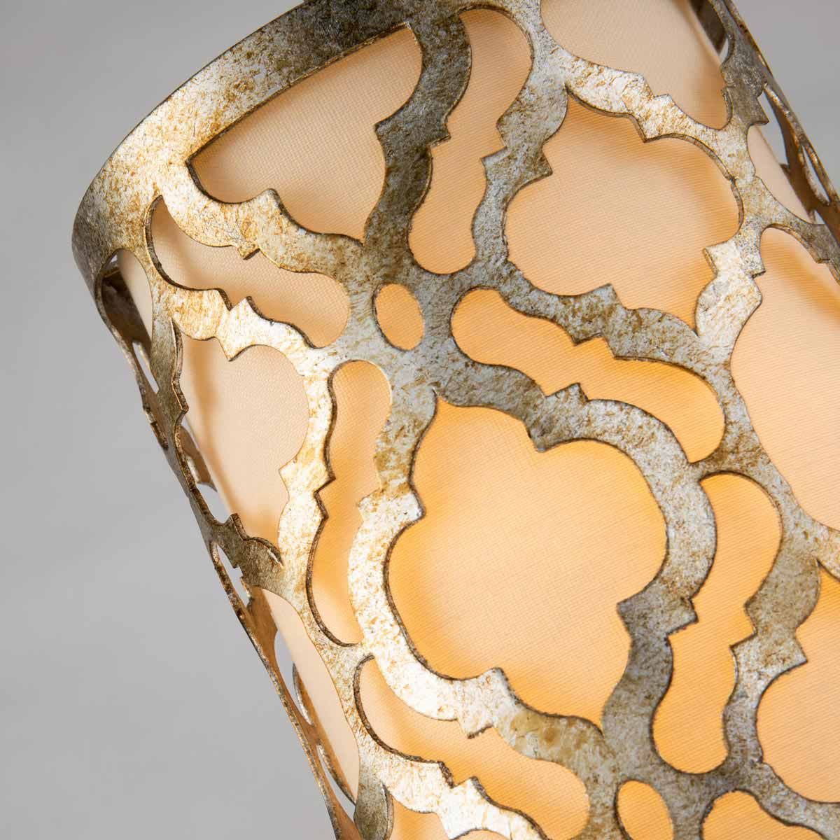 Arabella Light Duo Mount Mini Pendant in Distressed Gold, Ivory Shade