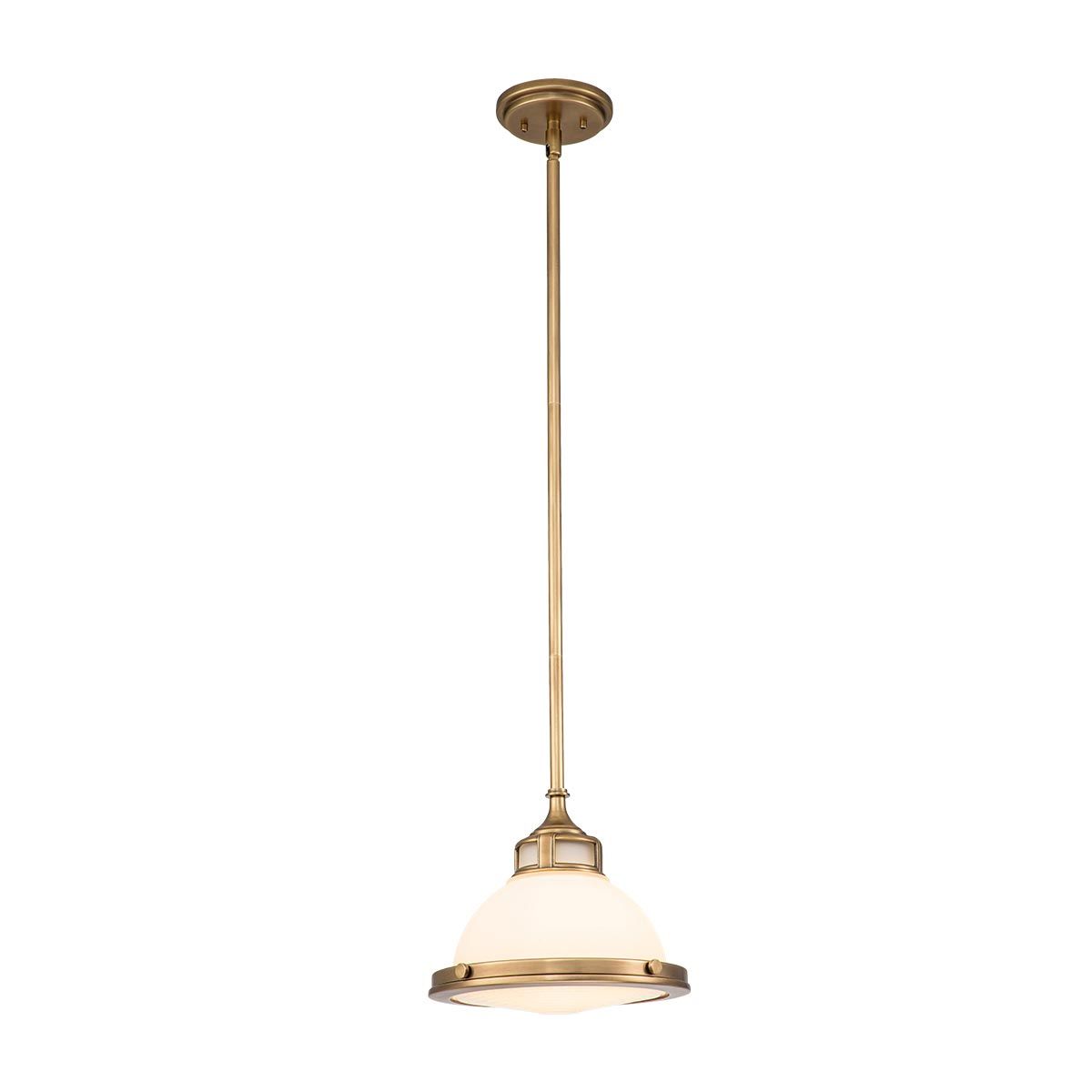 Amelia In Light Mini Pendant In Heritage Brass