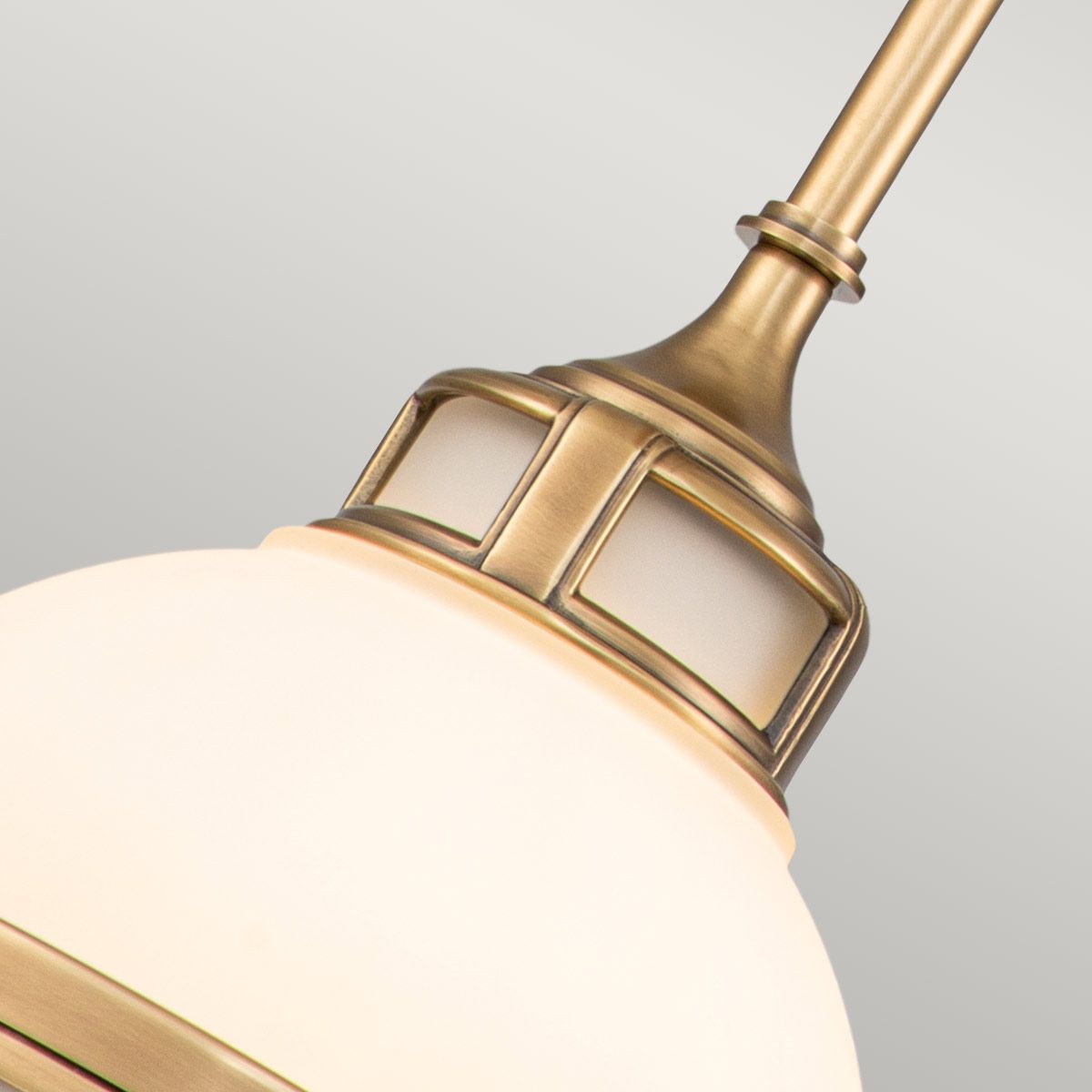 Amelia In Light Mini Pendant In Heritage Brass