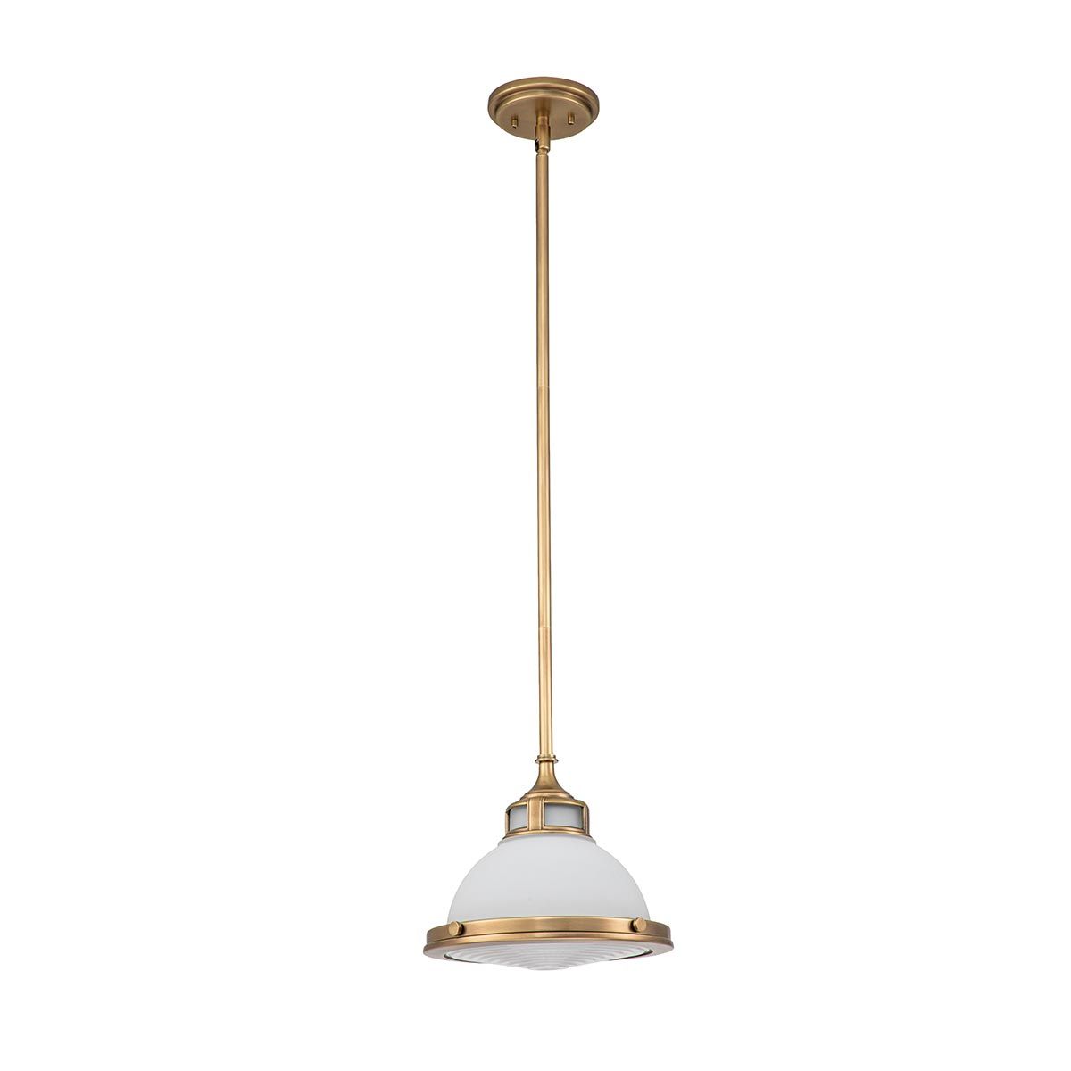 Amelia In Light Mini Pendant In Heritage Brass