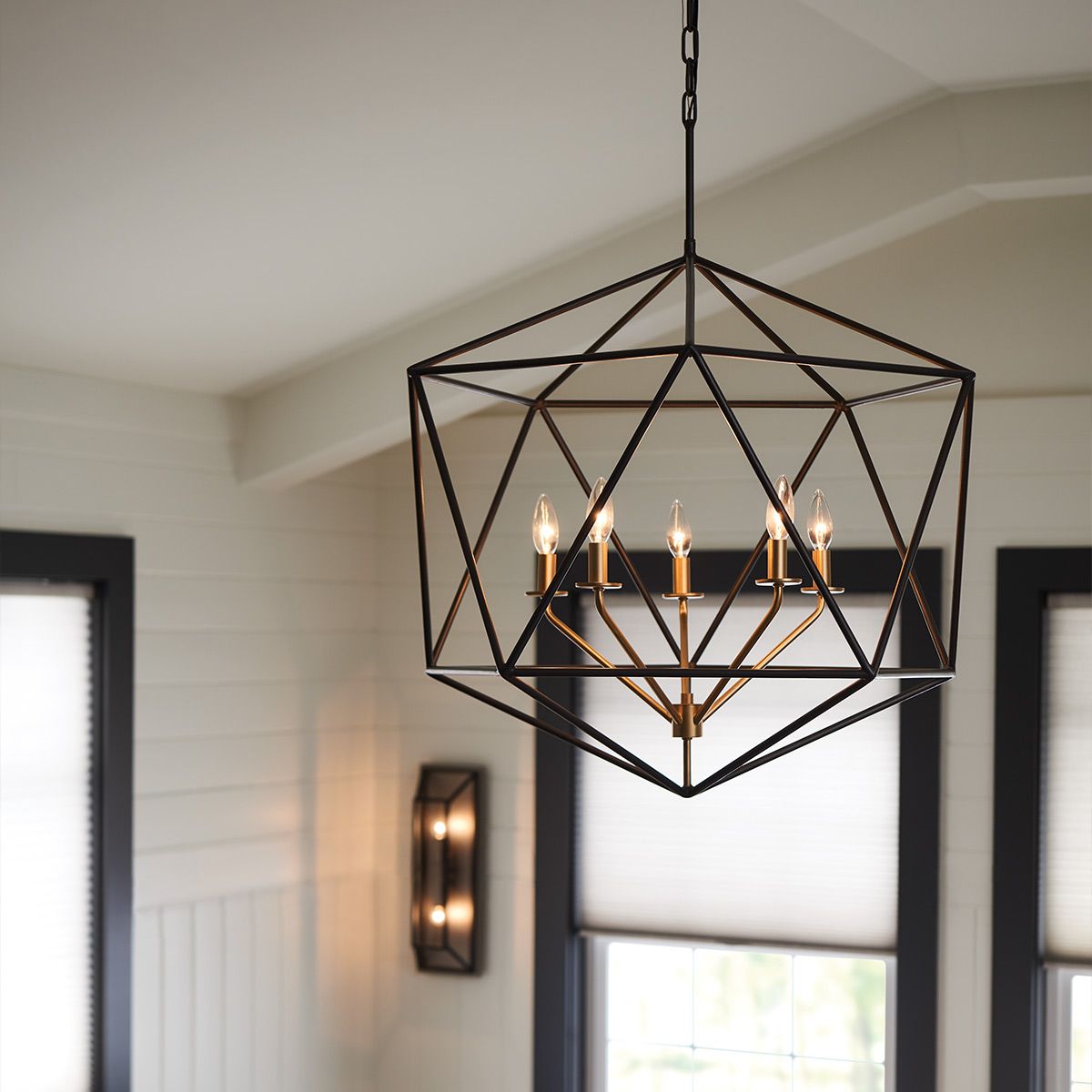 Astrid Light Pendant Chandelier in Matte Bronze and Deluxe Gold