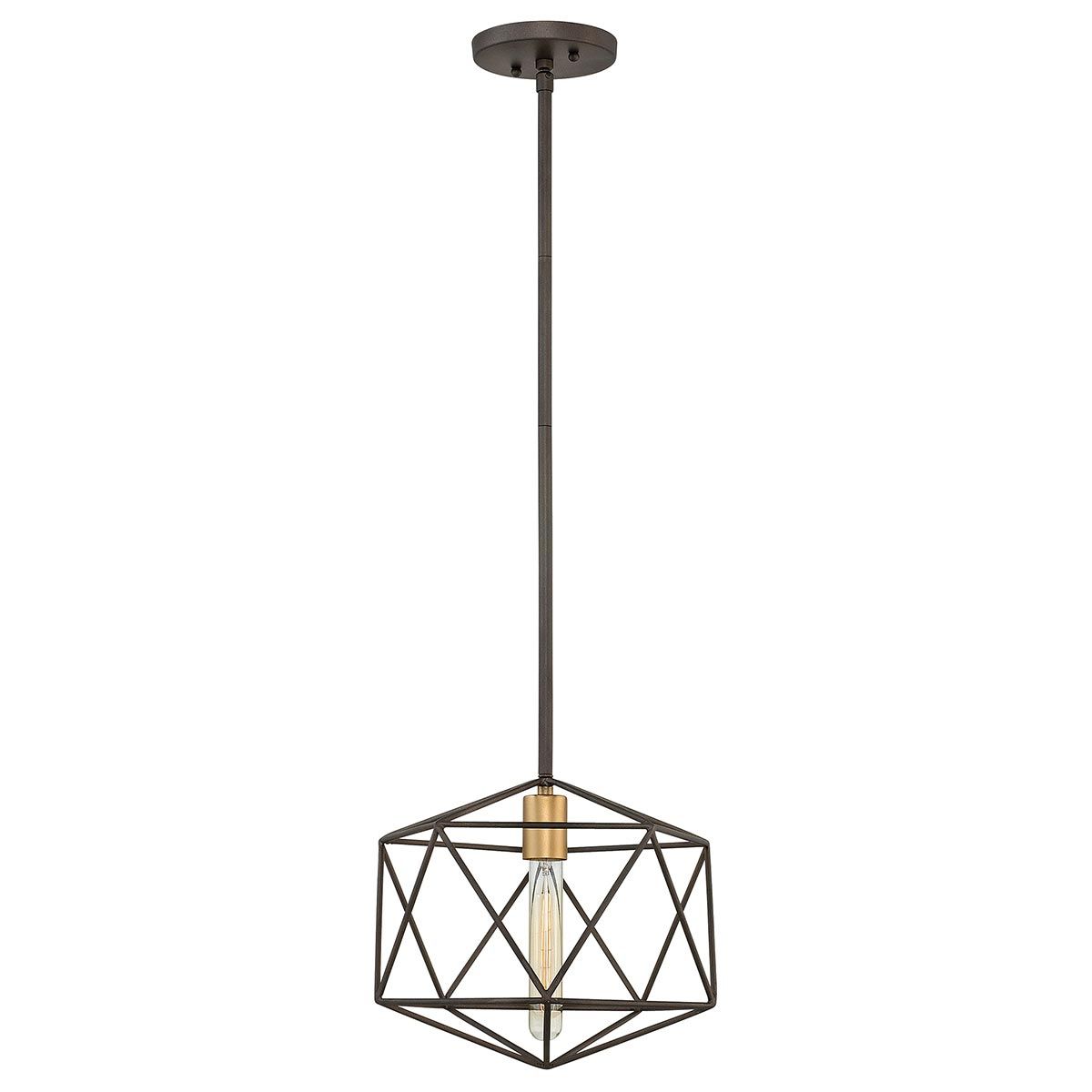 Astrid Mini Pendant in Matte Bronze and Deluxe Gold