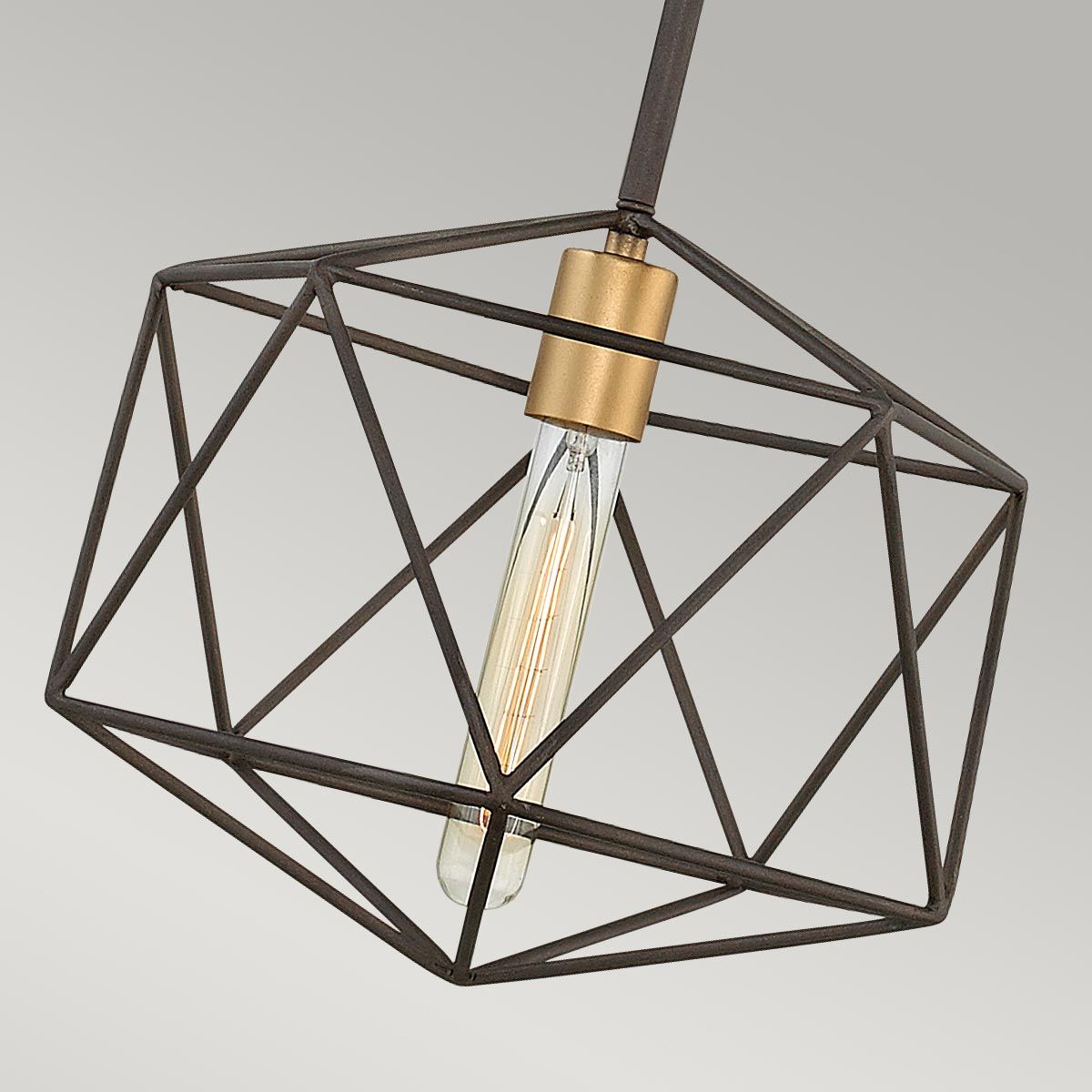 Astrid Mini Pendant in Matte Bronze and Deluxe Gold