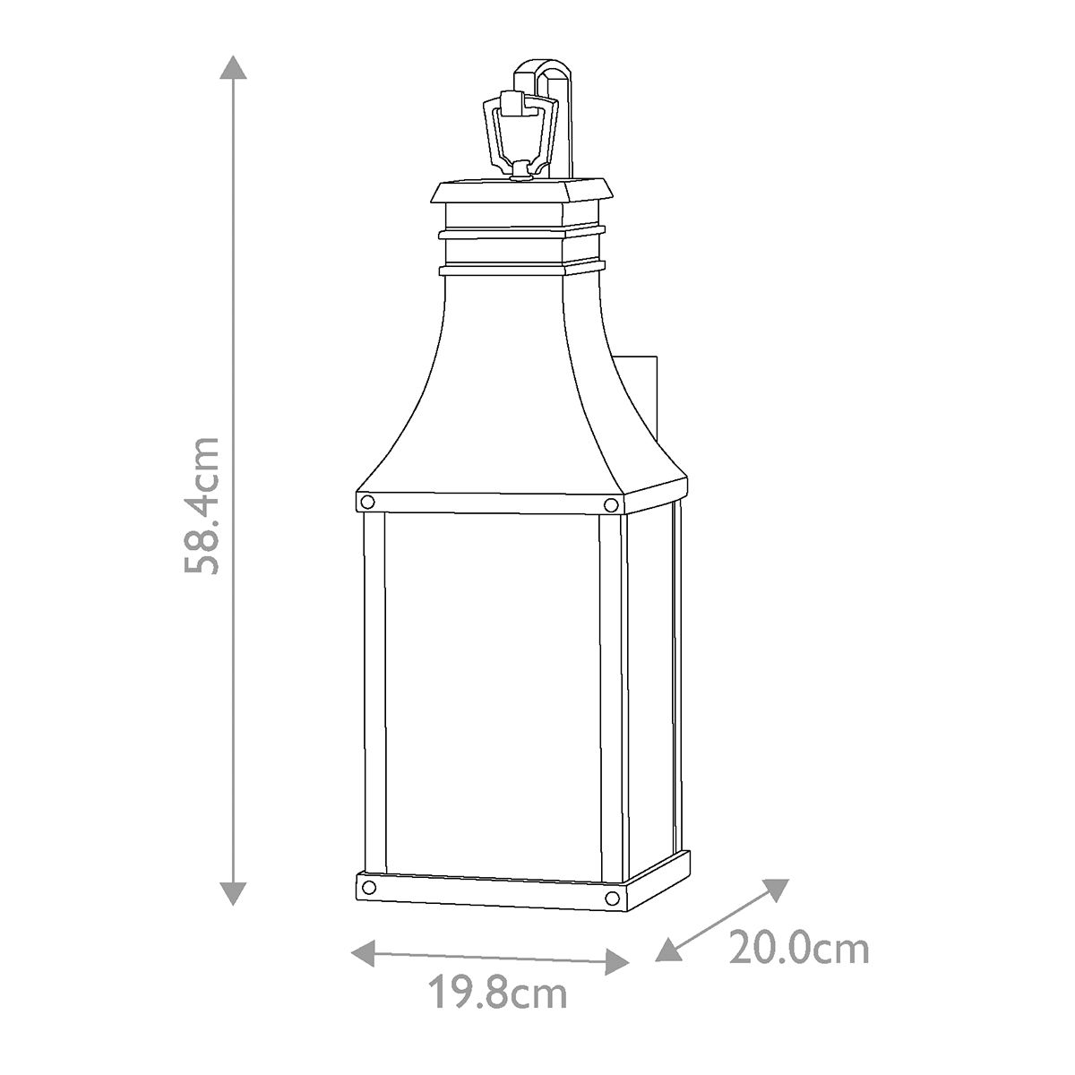 Beacon Hill Medium Wall Lantern in Museum Black