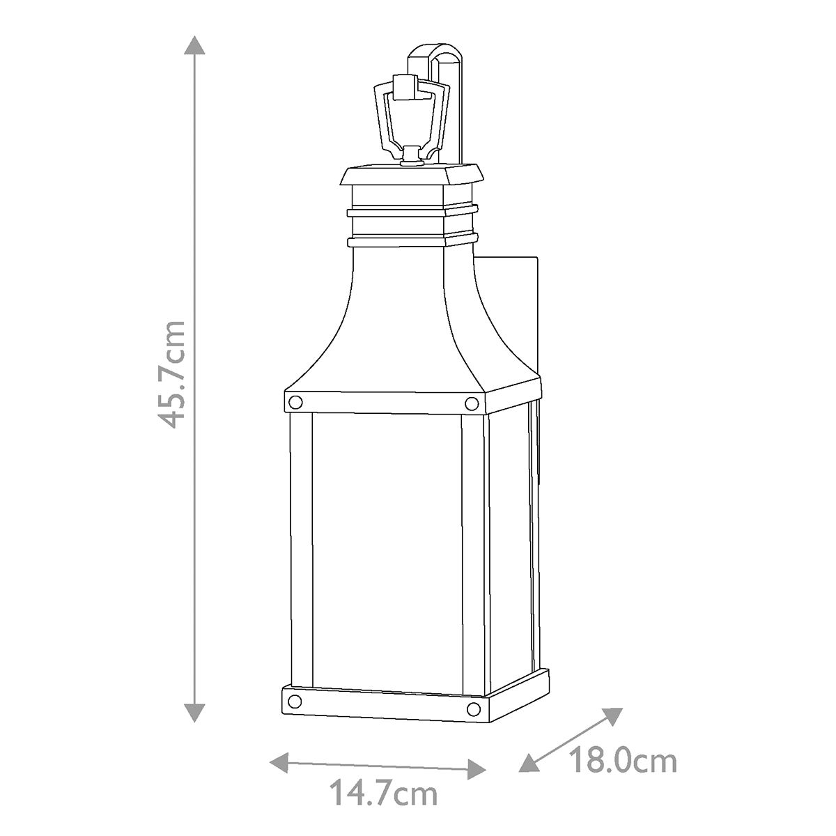 Beacon Hill Small Wall Lantern in Museum Black