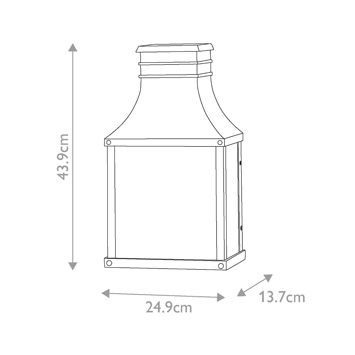 Beacon Hill Half Wall Lantern in Museum Black