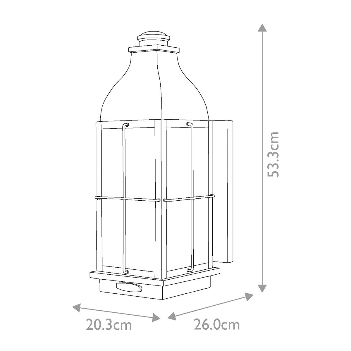 Bingham In Light Large Wall Lantern In Sienna