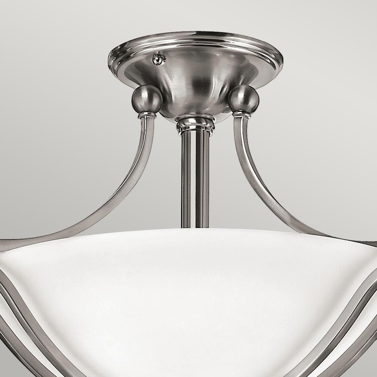 Bolla Light Semi-Flush in Brushed Nickel