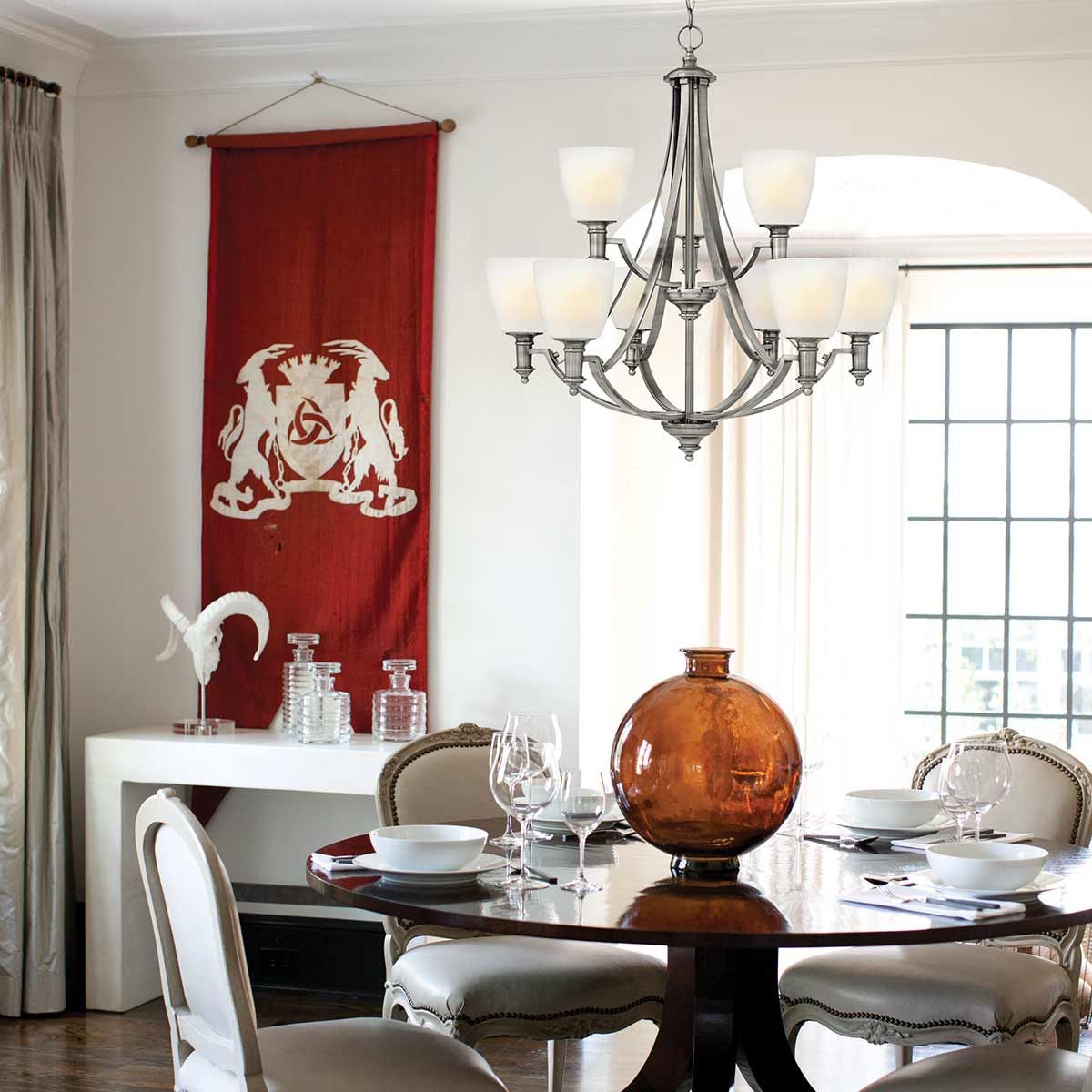Bolla Light Chandelier in Brushed Nickel
