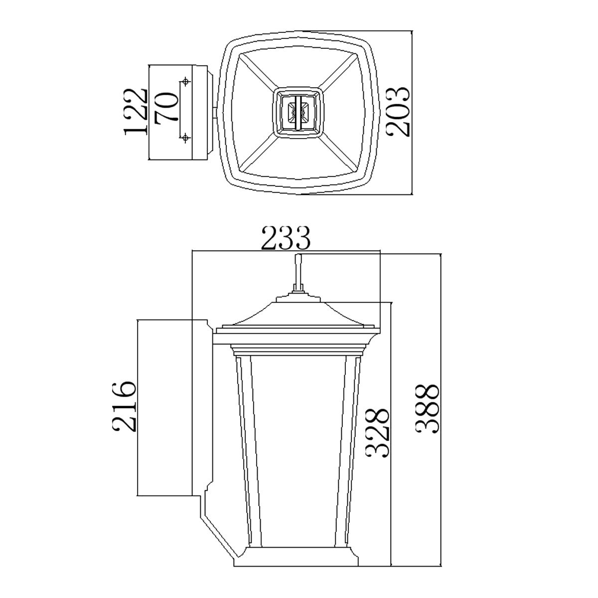 Bromley Light Medium Wall Lantern in Oil Rubbed Bronze